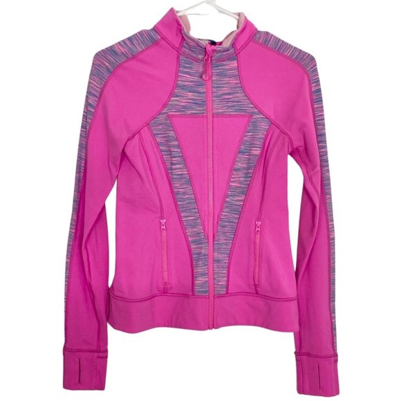 Ivivva Other - Ivivva Power Pink Space-Dye Ultramarine Perfect Your Practice Jacket Sz 14 Youth